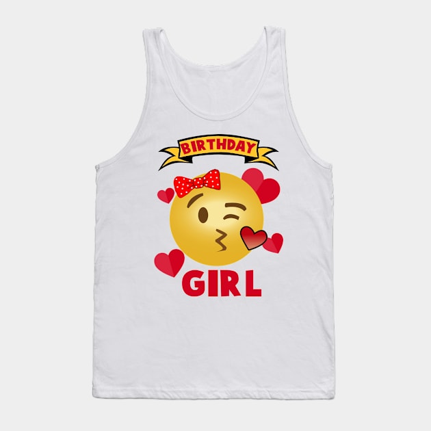 Emoji of Birthday Girl Tank Top by FirmanPrintables